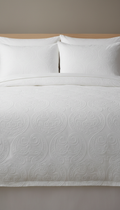 Sleepora Pima Cotton Paisley Bedding Set, front view on neutral background