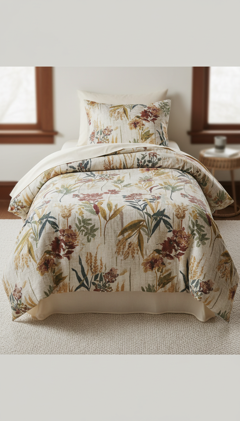 Sleepora Heritage Linen Duvet Cover Set, front view on neutral background