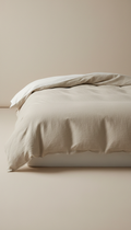 Sleepora Loft-Fill Linen Duvet Insert, front view on neutral background