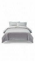 Sleepora Silver Cloud Duvet Cover Set, front view on neutral background