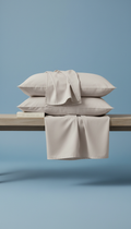 Sleepora Porcelain Cotton Sheet Set, front view on neutral background