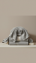 Sleepora Long-Staple Cotton Towel Set, front view on neutral background