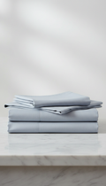 Sleepora Moonlight Egyptian Cotton Sheet Set, front view on neutral background