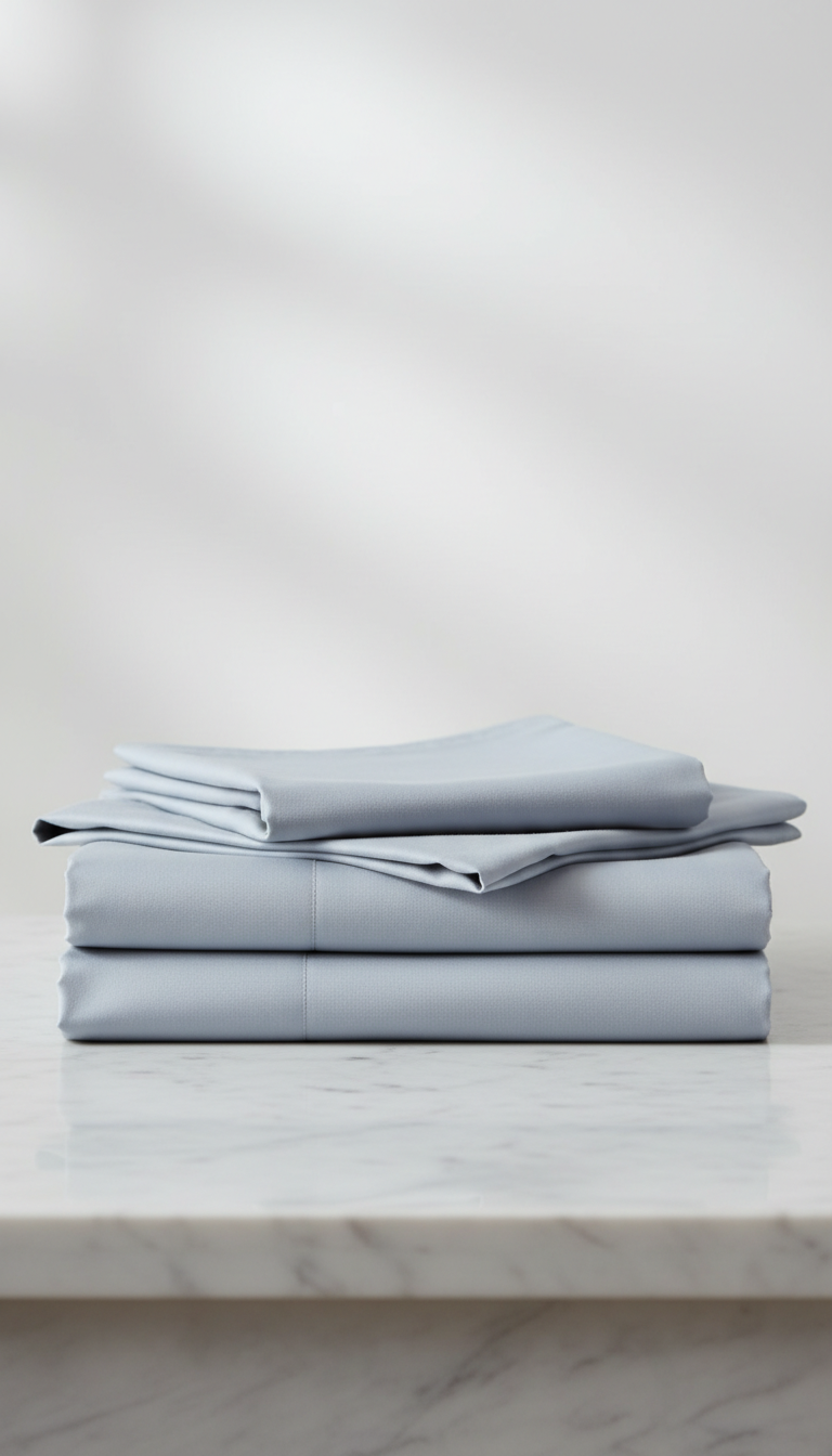 Sleepora Moonlight Egyptian Cotton Sheet Set, front view on neutral background