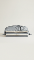 Sleepora Urban Slate Luxury Sheet Bundle, front view on neutral background