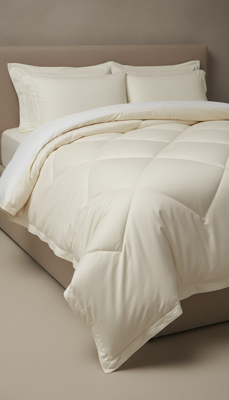 Sleepora Warm Tone Down Duvet, front view on neutral background