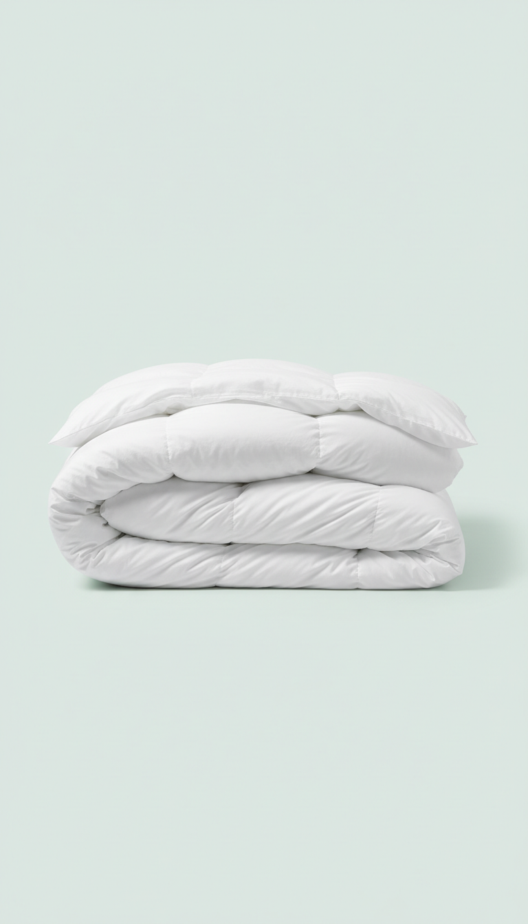Sleepora Hypoallergenic Alternative Fiber Duvet, front view on neutral background